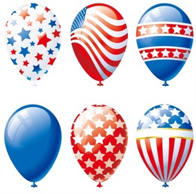 可爱星星汽球矢量图下载